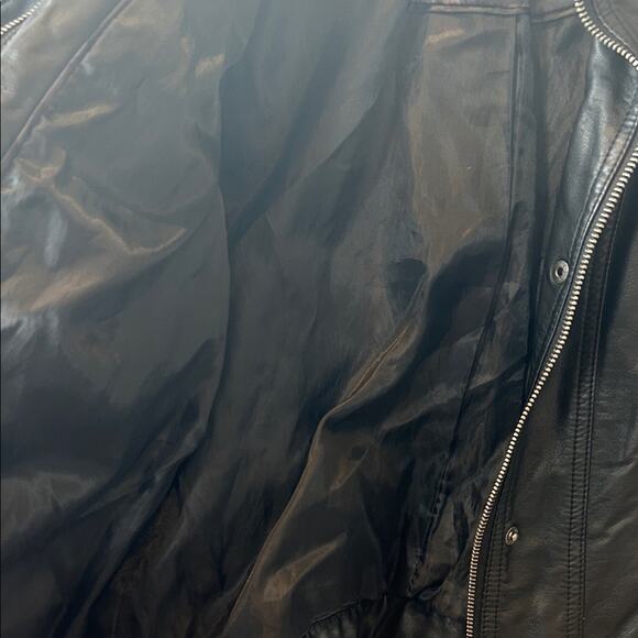 Jessica Simpson Quilted Black Faux Leather Jacket - Picture 4 of 5